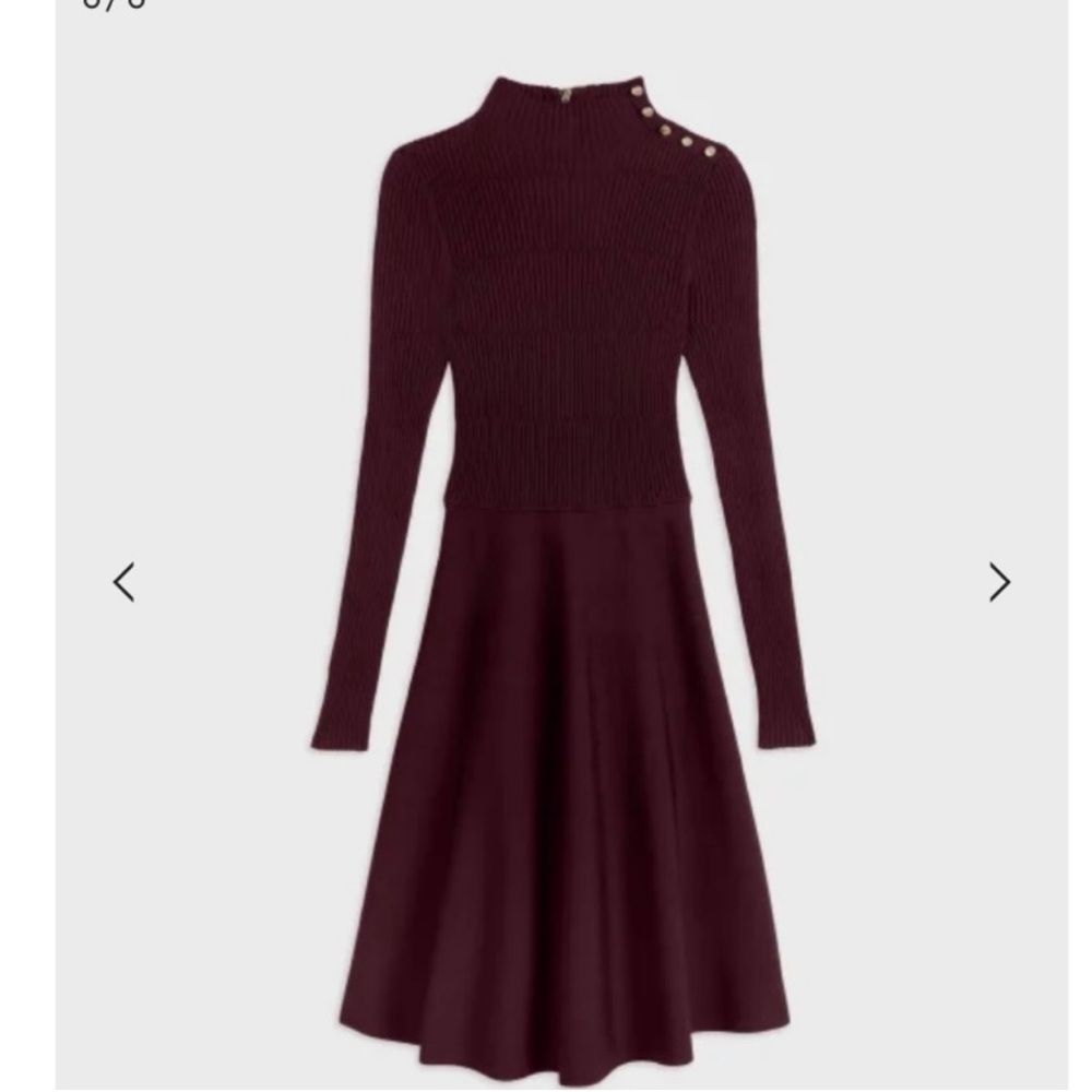 Ted baker Button detail long sleeve sweater dress size4